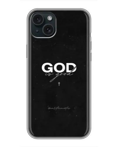 Чохол для iPhone 15 Plus з картинкою «GOD — Бог над усім»