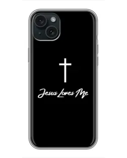 Чохол для iPhone 15 Plus з картинкою «Ісус любить тебе»