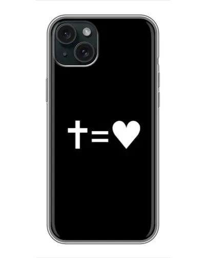 Чохол для iPhone 15 Plus з картинкою «Хрест та Серце»