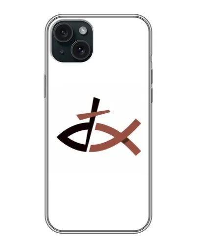 Чохол для iPhone 15 Plus з картинкою «Риба та хрест»