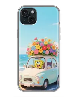 Чехол для iPhone 15 Plus с картинкой «Автомобильное путешествие»