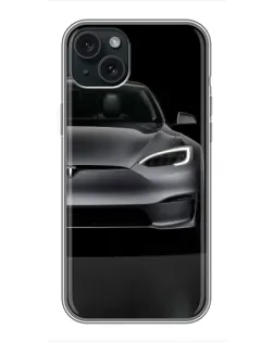 Чехол для iPhone 15 Plus с картинкой «Tesla Model S Look» Чехол для iPhone 15 Plus с картинкой «Tesla Model S Look»