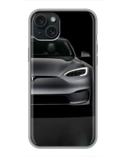 Чехол для iPhone 15 Plus с картинкой «Tesla Model S Look» Чехол для iPhone 15 Plus с картинкой «Tesla Model S Look»