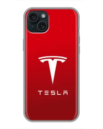 Чехол для iPhone 15 Plus с картинкой «Tesla Red Classic» Чехол для iPhone 15 Plus с картинкой «Tesla Red Classic»