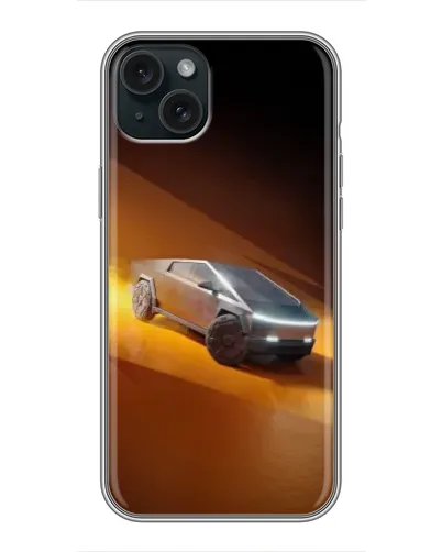 Чехол для iPhone 15 Plus с картинкой «Cybertruck в пустыне» Чехол для iPhone 15 Plus с картинкой «Cybertruck в пустыне»