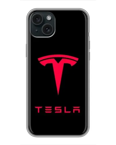 Чехол для iPhone 15 Plus с картинкой «Tesla Red Logo» Чехол для iPhone 15 Plus с картинкой «Tesla Red Logo»