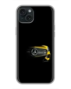 Чехол для iPhone 15 Plus с картинкой «Mercedes — ретро стиль»