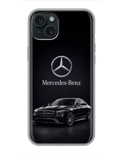 Чехол для iPhone 15 Plus с картинкой «Mercedes — решетка радиатора» Чехол для iPhone 15 Plus с картинкой «Mercedes — решетка радиатора»