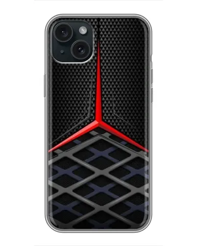 Чехол для iPhone 15 Plus с картинкой «Mercedes Carbon Grid» Чехол для iPhone 15 Plus с картинкой «Mercedes Carbon Grid»
