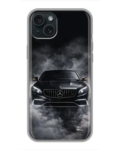 Чехол для iPhone 15 Plus с картинкой «Mercedes в дыму» Чехол для iPhone 15 Plus с картинкой «Mercedes в дыму»