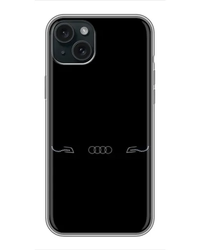 Чехол для iPhone 15 Plus с картинкой «Audi — световой подпись» Чехол для iPhone 15 Plus с картинкой «Audi — световой подпись»