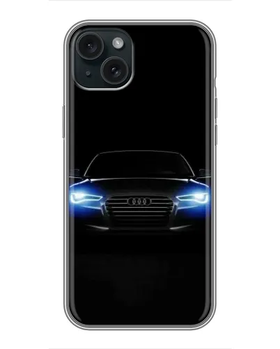 Чехол для iPhone 15 Plus с картинкой «Audi в неоне» Чехол для iPhone 15 Plus с картинкой «Audi в неоне»