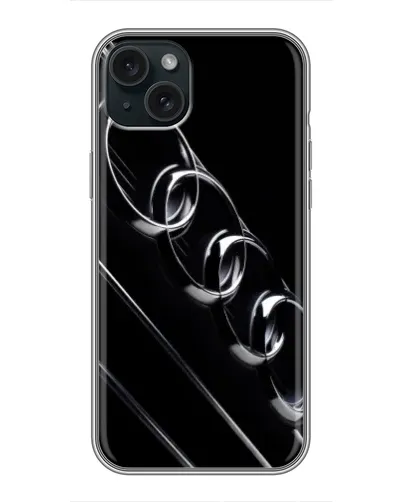 Чехол для iPhone 15 Plus с картинкой «Audi — абстрактные кольца» Чехол для iPhone 15 Plus с картинкой «Audi — абстрактные кольца»