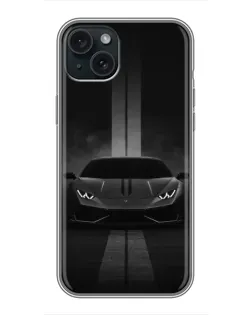 Чехол для iPhone 15 Plus с картинкой «Lamborghini симметрия дорог» Чехол для iPhone 15 Plus с картинкой «Lamborghini симметрия дорог»