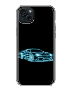 Чехол для iPhone 15 Plus с картинкой «Неоновый контур Lamborghini» Чехол для iPhone 15 Plus с картинкой «Неоновый контур Lamborghini»