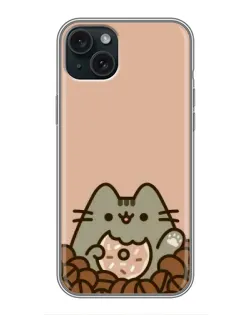 Чехол для iPhone 15 Plus с картинкой «Кофейный Пушин» Чехол для iPhone 15 Plus с картинкой «Кофейный Пушин»