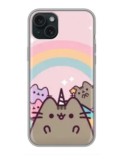 Чехол для iPhone 15 Plus с картинкой «Единорог Pusheen» Чехол для iPhone 15 Plus с картинкой «Единорог Pusheen»