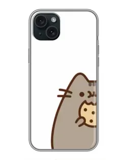 Чехол для iPhone 15 Plus с картинкой «Пушин с печеньем»