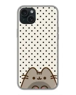 Чехол для iPhone 15 Plus с картинкой «Пушин в горошек»