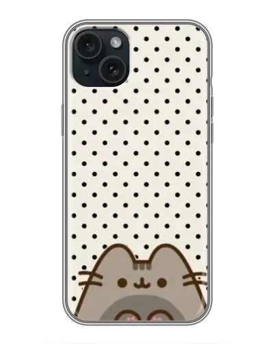 Чехол для iPhone 15 Plus с картинкой «Пушин в горошек»
