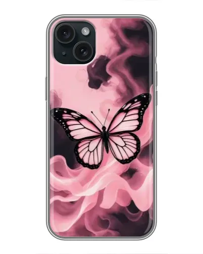 Чехол для iPhone 15 Plus с картинкой «Бабочка в дыму» Чехол для iPhone 15 Plus с картинкой «Бабочка в дыму»