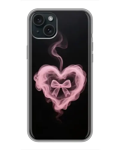 Чехол для iPhone 15 Plus с картинкой «Дымчатое сердце» Чехол для iPhone 15 Plus с картинкой «Дымчатое сердце»