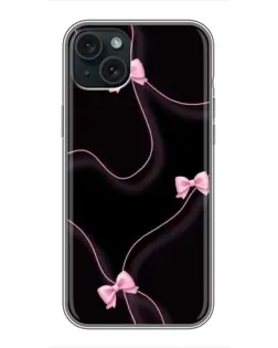 Чехол для iPhone 15 Plus с картинкой «Розовые ленты»