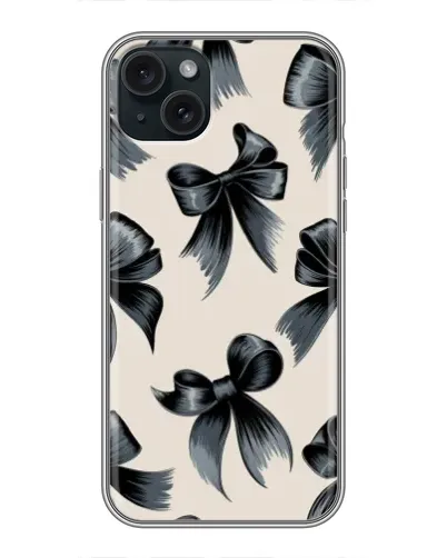 Чехол для iPhone 15 Plus с картинкой «Банты Coquette» Чехол для iPhone 15 Plus с картинкой «Банты Coquette»