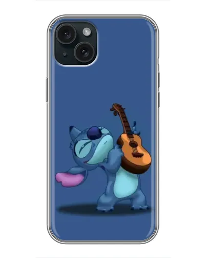 Чехол для iPhone 15 Plus с картинкой «Стич с укулеле» Чехол для iPhone 15 Plus с картинкой «Стич с укулеле»