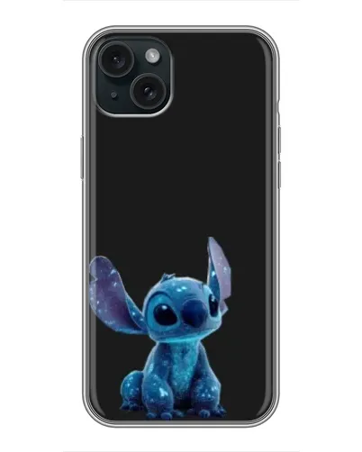 Чехол для iPhone 15 Plus с картинкой «Стич на черном» Чехол для iPhone 15 Plus с картинкой «Стич на черном»