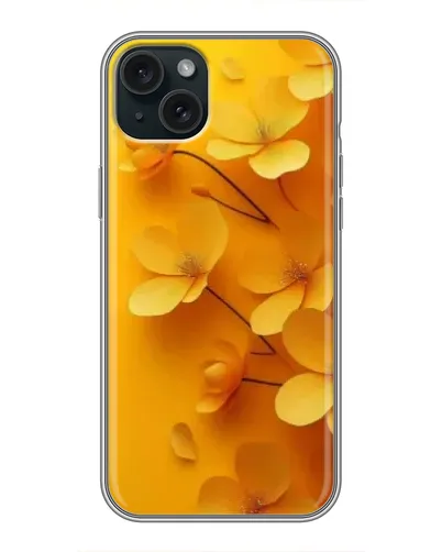 Чехол для iPhone 15 Plus с картинкой «Золотые лепестки»
