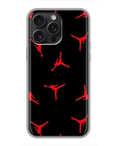 Чехол для iPhone 15 Pro Max с картинкой «Jordan Red Pattern»