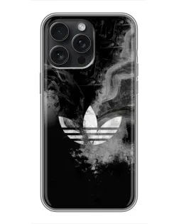 Чехол для iPhone 15 Pro Max с картинкой «Абстрактный дым Adidas»