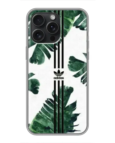 Чехол для iPhone 15 Pro Max с картинкой «Пальмовые листья адидас»