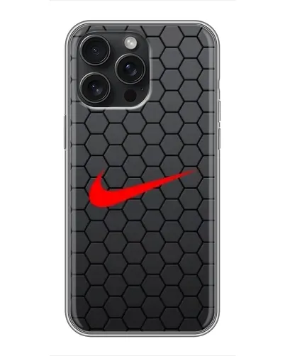 Чехол для iPhone 15 Pro Max с картинкой «Nike — карбоновая сетка» Чехол для iPhone 15 Pro Max с картинкой «Nike — карбоновая сетка»