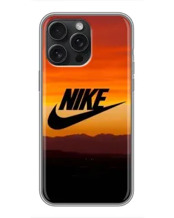 Чехол для iPhone 15 Pro Max с картинкой «Nike — вечерний горизонт»