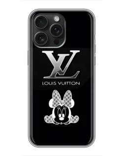 Чехол для iPhone 15 Pro Max с картинкой «LV и Минни Маус» Чехол для iPhone 15 Pro Max с картинкой «LV и Минни Маус»