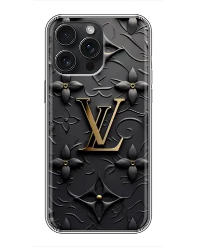 Чехол для iPhone 15 Pro Max с картинкой «Кожаная текстура LV»
