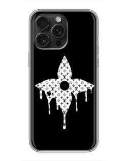 Чехол для iPhone 15 Pro Max с картинкой «Цветочная монограмма»