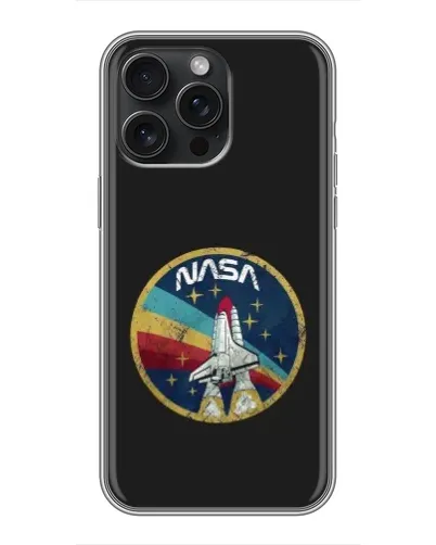 Чехол для iPhone 15 Pro Max с картинкой «NASA — эмблема миссии»