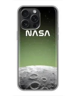 Чехол для iPhone 15 Pro Max с картинкой «NASA — лунный градиент» Чехол для iPhone 15 Pro Max с картинкой «NASA — лунный градиент»