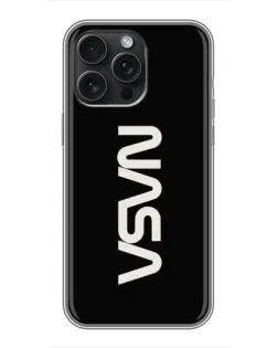Чехол для iPhone 15 Pro Max с картинкой «NASA — вертикальный логотип» Чехол для iPhone 15 Pro Max с картинкой «NASA — вертикальный логотип»