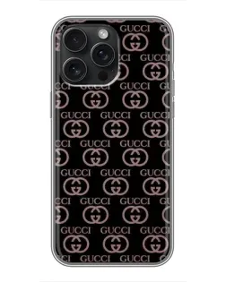 Чехол для iPhone 15 Pro Max с картинкой «Классическая монограмма Gucci»