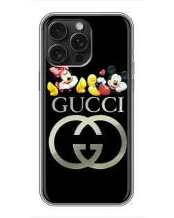 Чехол для iPhone 15 Pro Max с картинкой «Gucci — герои Disney»