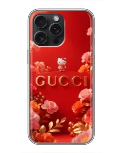 Чехол для iPhone 15 Pro Max с картинкой «Gucci — золотой сад»