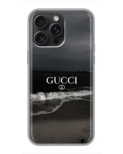Чехол для iPhone 15 Pro Max с картинкой «Gucci — морской прибой»