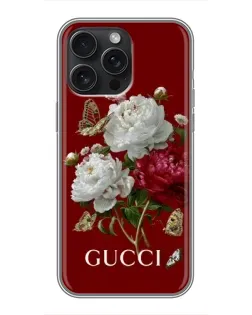 Чехол для iPhone 15 Pro Max с картинкой «Gucci —  сад»