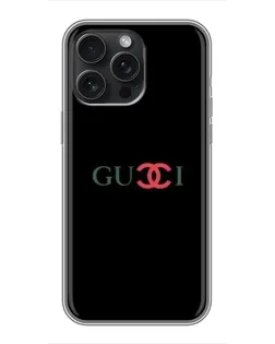 Чехол для iPhone 15 Pro Max с картинкой «Gucci — красный градиент»