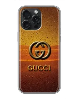 Чехол для iPhone 15 Pro Max с картинкой «Gucci — солнечный градиент»