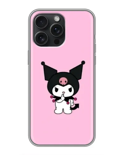 Чехол для iPhone 15 Pro Max с картинкой «Kuromi — розовая нежность»